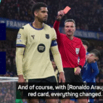 Hansi Flick Frustrated Over Ronald Araujo’s Red Card in Chelsea vs Barcelona Clash: “He Shouldn’t Have Tackled Like That”