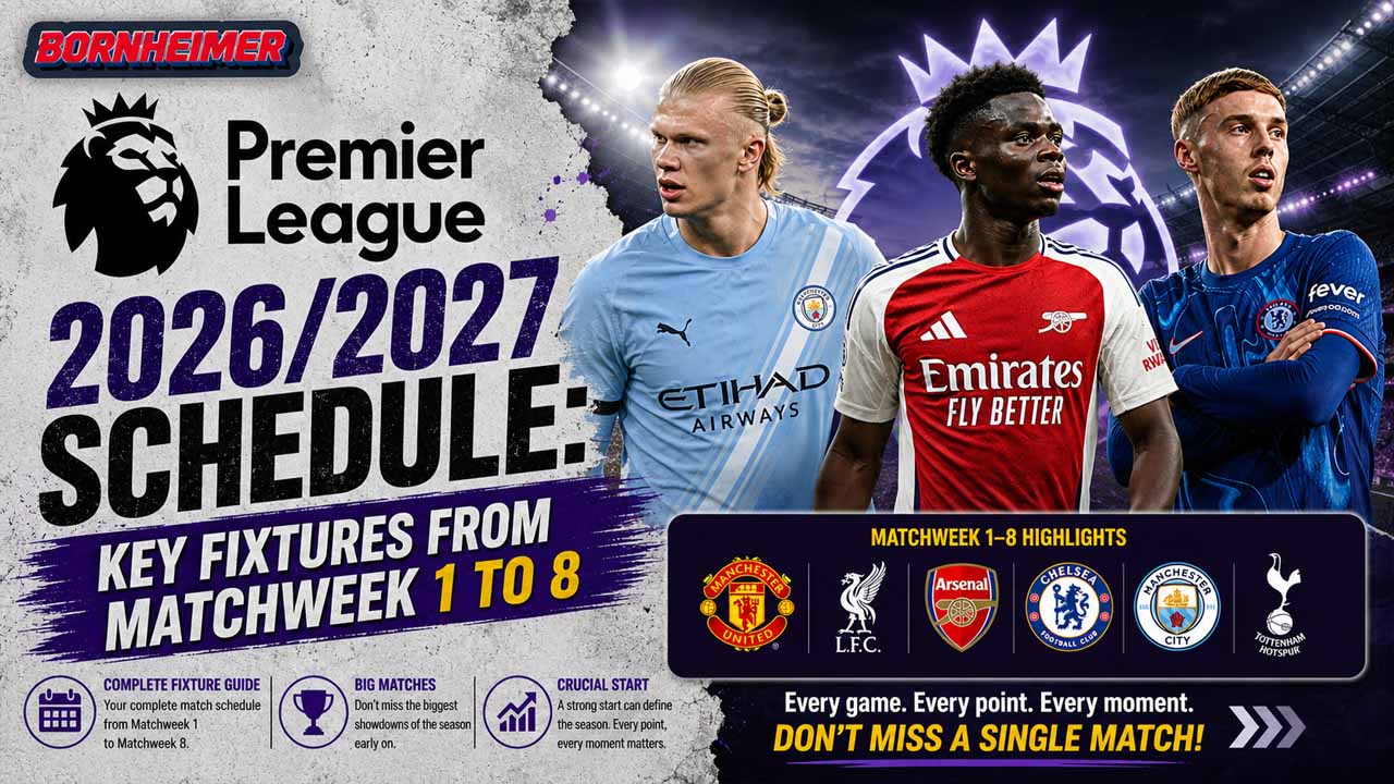 Premier League 2026/2027 Schedule: Key Fixtures From Matchweek 1 to 8