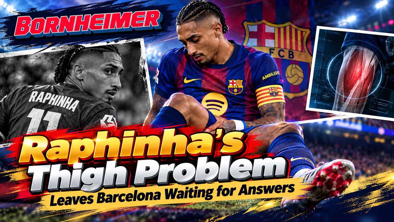Raphinha’s Thigh Problem Leaves Barcelona Waiting for Answers